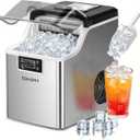EUHOMY Ice Cube Maker Machine Countertop, 45Lbs/Day, 24Pcs in 13 Mins
2 Ways to Add Water, Self-Cleaning Square Ice Maker with Scoop & Basket, for Home/Kitchen/Office/Bar, Silver