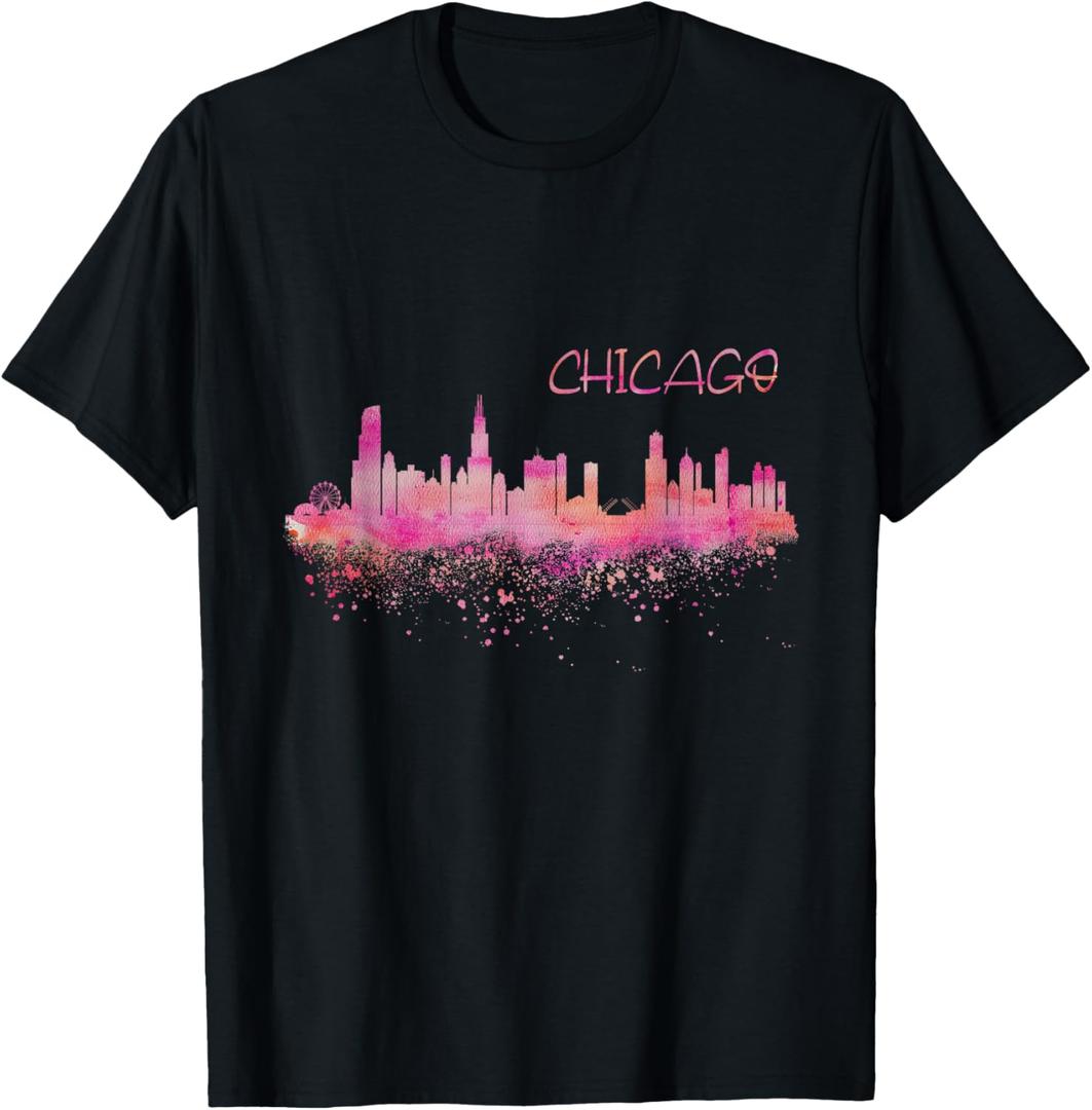 Chicago Skyline T-Shirt,Small