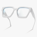 livho Oversized up to 99% Blue Light Blocking Glasses for Woman - Rectangle Fashion Glasses for Computer, Chic Preppy Frame White