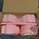 Newtay 12 Set Princess Carriage Cups with Straws and Lids, Pink Princess Birthday Party Supplies 10 oz Plastic Reusable Carriage Cups for Girl Themed Birthday Party Favor