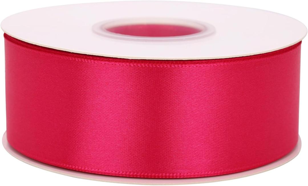 Hot Pink Ribbon 1-1/2 Inch 50 Yards Satin Craft Ribbon