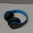 ZIHNIC Bluetooth Headphones Over-Ear, Foldable Wireless and Wired Stereo Headset Micro SD/TF, FM for Cell Phone,PC,Soft Earmuffs &Light Weight for Prolonged Wearing (Black/Blue)