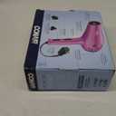 Conair Hair Dryer with Retractable Cord, 1875W Blow Dryer, 3 Heat Settings, 2 Speeds, Blow Dryer with Diffuser and Concentrator Attachments, Ionic + Tourmaline Technology, Pink