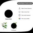 2 Pack Round Acrylic Sheet, 2.7~3mm Thick Acrylic Plastic Sheets Plexiglass Boards for Laser Cutting and DIY Craft Projects (Opaque Black, 6 Inch Diameter)