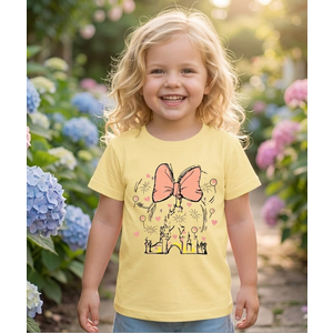 GLIGLITTR Magical Crewneck Sweatshirt for Toddler Girl Magic Castle Long Sleeve Shirts Kingdom Holiday Family Vacation Outfit(Apricot,5-6Years) (Beige)