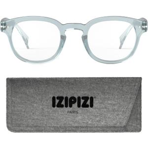 IZIPIZI READING #C Reading Glasses for Women and Men – Square Glasses with Anti-Scratch Lenses, Lightweight Fashion Frame (Frozen Blue, 1.5, x)