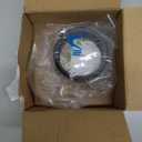 Enhon 4-1/4" OD Shower Drain Assembly, Snap in Shower Base Drain and Matte Black Round Grid Strainer Cover, Fits 2 in. Schedule 40 ABS and PVC Pipes, Stainless Steel Cap, ABS Drain Base