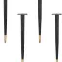 4 Pack Furniture Legs, Round Tapered Furniture Feet, Heavy Duty Metal Foot for Sofa Cabinet Cupboard Bar Bed Table Chair Couch Ottoman Dresser Desk Home DIY Projects (55cm/22 Height) (Black Gold)