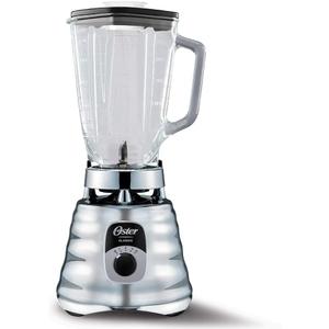 Oster Original 3 Speed Chrome Blender, 6 Times more Durable Motor, 10 Times Stronger, 5 Cup Glass Jar