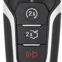 Key Fob Shell Case Replacement Fits for Ford Mustang Fusion Edge Explorer F150 F250 F350 Lincoln MKZ MKX MKC 2014-2017 Keyless Entry Remote Control 5 Button Pad Cover M3N-A2C31243300