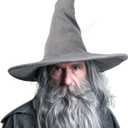 Wizard Hat, 18IN Large Witch Hat for Witch Costume, Funny Cosplay Accessories for Halloween Costume (Gray)