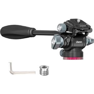 Video Fluid Head for Camera Tripod - ULANZI U-190 Mini Pan Tilt Head Small Panoramic Ball Head with Arca Swiss Quick Release Plate Lightweight Filming Equipment for Compact Camera Load up to 6.6lb/3kg