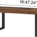 Rustic Brown Coffee Table, Industrial Wood Living Room Table 47 Inch