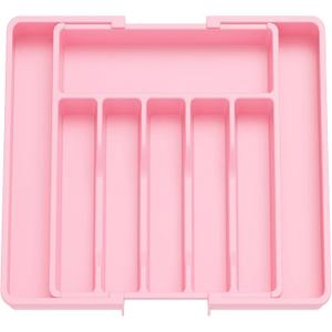Lifewit Silverware Drawer Organizer, Expandable Utensil Tray for Kitchen, BPA Free Flatware and Cutlery Holder, Adjustable Plastic Storage for Spoons Forks Knives, Large, Pink, XL(13-22''W x 15"D) Lifewit Silverware Drawer Organizer, Expandable Utensil Tray for Kitchen, BPA Free Flatware and Cutlery Holder, Adjustable Plastic Storage for Spoons Forks Knives, Large, Pink, XL(13-22''W x 15"D)