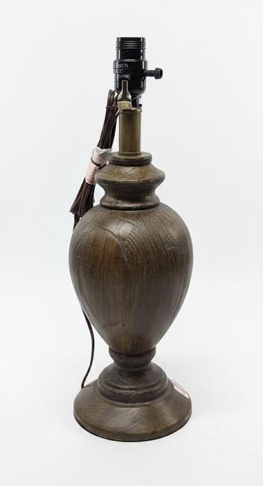 Antique Brown Table Lamp Base with Light Socket, 18"