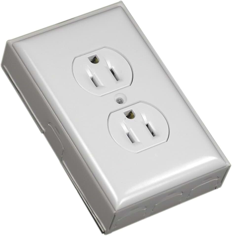 Wiremold Metal Raceway, Extending Power, On-Wall, Outlet + Box, White, BW2-D