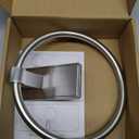 Adhesive Towel Ring, Bathroom Hand Towel Holder SUS304 Heavy Duty Stick On Towel Holder for Kitchen, Brushed Nickel