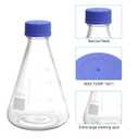 PATIKIL Erlenmeyer Flask, 2 Pcs 1000ml Narrow Mouth Graduated Flasks with Screw Cap Borosilicate Glass Flasks with Printed Graduation for Lab, Experiment, Chemistry, Science Study