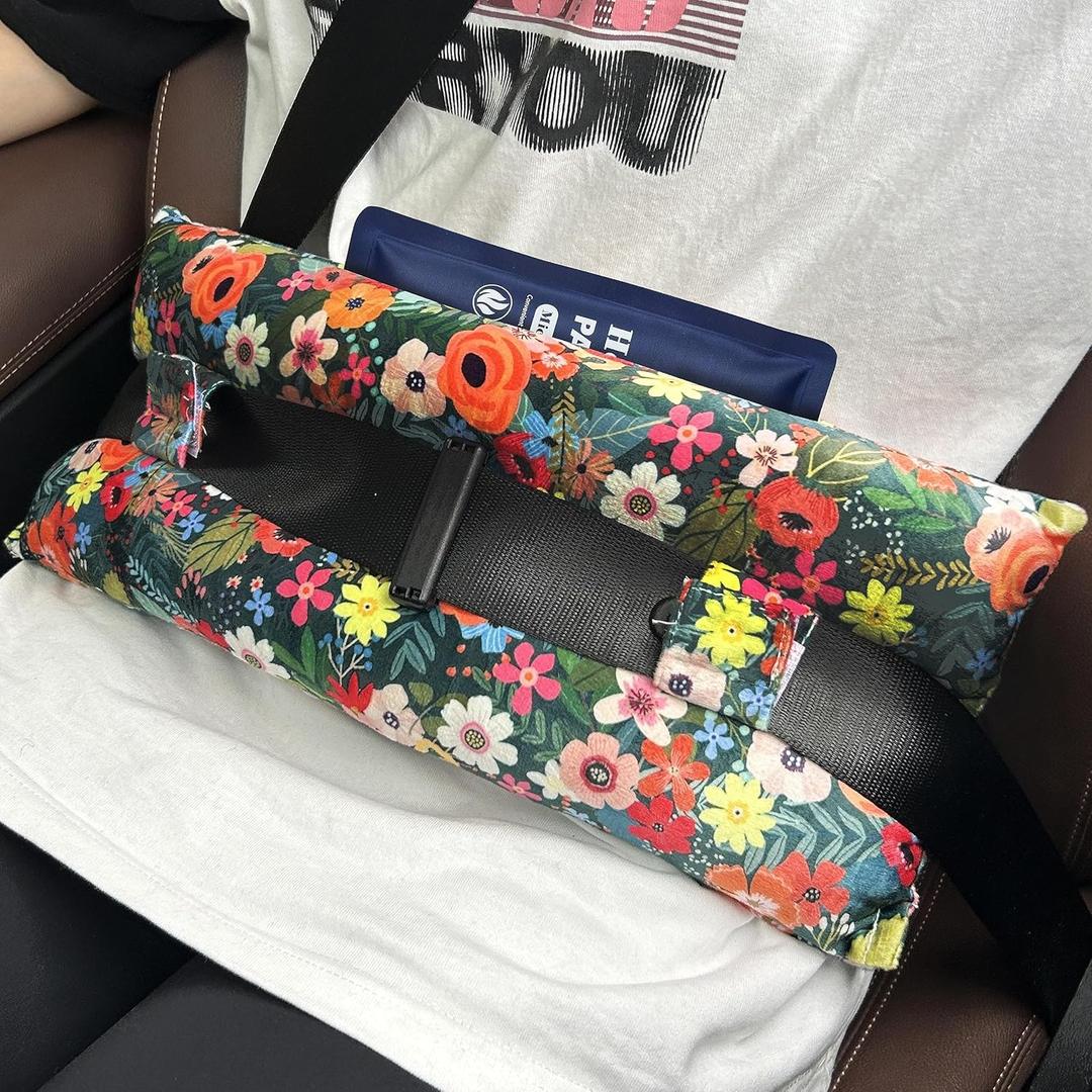 Supfitness Mastectomy Pillow Hysterectomy Pillows C Section Recovery Must Haves Essentials Products Seat Belt Cushion Post Surgery Gifts for Women Breast Pillow Cushion with Insert Ice Pockets