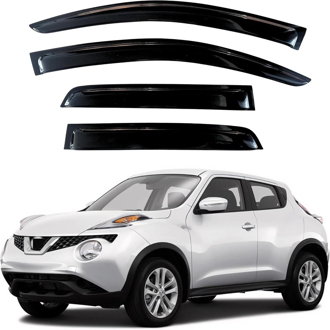 KPY Rain Guards Fit for 2011-2017 Nissan Juke, in-Channel Window Visors Vent Wind Deflectors 4PC, Car Accessories for 11-17 Juke