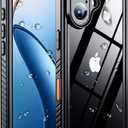 MOZOTER for iPhone 16 Case Waterproof,[IPX8 Underwater Case][Full Body Shockproof & Military Dropproof] Clear Sound Quality Built-in Screen Protector for iPhone 16 6.1 inch-Black