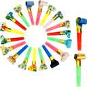 Party Blowers, 25 PCS Party Blowers for Kids, Party Blowouts, Party Noise Makers Horns, Colorful Birthday Blowers Noisemakers Blow Horns Party Whistles Favors for Birthday Christmas New Years Events