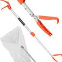 Kalkal 60" Snake Grabber Tool, Telescopic Aluminum Alloy Reptile Snake Tongs with Net, Professional Heavy Duty Rattle Snake Grabber Catcher Wide Jaw Pick-up Handling Tool with Lock