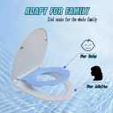 MinSha Elongated Toilet Seat with Child Seat, Soft Close, Quick Release