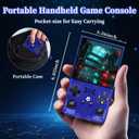 PixelKing 2025 New Upgrade R36MAX Retro Handheld Game Console with 64G Built-in 18000+ Classic Games, Emulator Handheld,4.0" IPS Screen Retro Gaming Console, Rechargeable Portable Pocket Arcade(Blue)