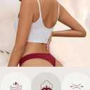 Vevmon Cotton Thongs for Women Seamless Ladies Soft Underwear 6 pack | Breathable Panties, Moisture-Wicking Cotton Fabric, Low-Rise Undies, Fits Comfortably, Workout, Gym, Everyday Generic Wear (S)