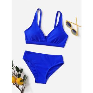 Bikinis Women High Rise Plus Size Hot Bathing Suit Push Up Swimsuit Two Piece Swimwear Chubby Beachwear Petite Bikini, M