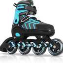 MammyGol Inline Skates for Adults Kids, Adjustable Aggressive Durable Roller Skates with Giant Wheels, High Performance Skates for Men Women Boys Girls (Big Kid (3-6 US))