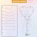 Adjustable Height Heart Backdrop Stand Metal Heart Balloon Arch Wedding Arch for Proposal Ceremony Valentine's Day Birthday Party Baby Shower Banquet Photo Decoration(Balloons not Included), 5.1FT-6.6FT