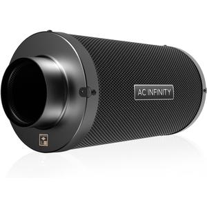 AC Infinity Air Carbon Filter 6" with Premium Australian Virgin Charcoal, for Inline Duct Fan, Odor Control, Hydroponics, Grow Rooms