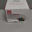 26Ft C7 LED Red and White Christmas Lights, Vintage Christmas Decorations with 27 LED Ceramic Bulbs, Connectable Hanging String Lights for Holiday Party Patio Roofline House Xmas Decor, Green Wire