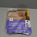 Ultra Soft Pillow Protectors with Zipper King Size - Set of 4 Breathable Pillow Covers - 100% Protection Against Stains, Dust & Dirt - Machine Washable (White)