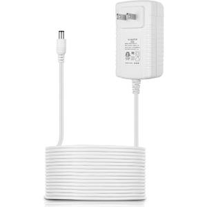 Show 8 Power Cord Adapter Replacement for Alexa 4th / 3rd Gen, Show 10 (3rd Gen), Alexa Plus 2nd Gen - 30W White Charger Plug with 5ft Long Cable