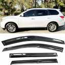 Window Visors Rain Guards Compatible with Nissan Pathfinder 2013-2021 Pickup,Window Deflectors Sun Visor Shade SUV Snow Wind Deflector Car Accessories,4-Pieces Set