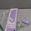 Wireless Keyboard and Mouse Combo, Full-Sized Wireless Keyboard and Adjustable DPI Mouse, 2.4GHz USB Receiver, Silent Keyboard and Mouse for PC, Windows, MAC, Desktop, Laptop(Purple)