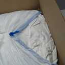 DWR Luxury Down Feather Fibers Comforter Full/Queen, Hotel-Style Fluffy Duvet Insert, Ultra-Soft Cotton Blend Fabric, High Fill Power 46oz Medium Weight for All Season(90x90, White)