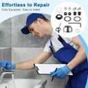 Faucet Repair Kit, Compatible with Delta/Peerless RP44123, Compatible with Delta 600 Series Shower Valve, Ball, Seats, Springs, Cam, Cap, Adjusting Ring and Bonnet