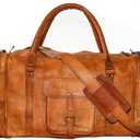 Handcrafted 21” Vintage Brown Genuine Leather Duffle Bag - Versatile for Men and Women | Ideal for Travel, Sports, Gym, and Weekend Getaways | Stylish Carry-On for Overnight Adventures