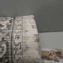 Area Rug for Living Room - 9x12 Soft Machine Washable Oriental Vintage Floral Distressed Large Indoor Floor Carpet for Bedroom Under Dining Table Home Office Decor - Grey Brown