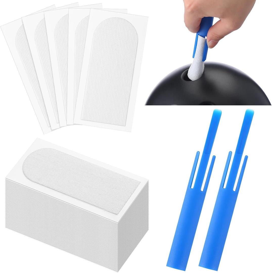 RoundFunny 32 Pcs Bowling Accessories Include 2 Bowling Tape Insert Tools and 30 Tape Thumb for Bowlers Remove Tool for Men Women (Blue)