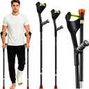 Forearm Crutches Pair for Adults Foldable Walking Crutches 2 PCS
Folding Lightweight, 10-Level Height Adjustable, Aluminum Alloy, Forearm Crutch with Rubber Handles & Anti-Slip Foot Pad