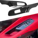 Car Window Lift Switch Panel Cover Trims for Corvette C8 2020 2021 2022 2023 2024, Genuine Carbon Fiber Interior Window Button Frame- C8 Coupe ONLY