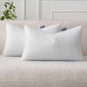 MIULEE Set of 2 Throw Pillow Inserts 12x20 Inches, Nowoven Decorative Pillow Inserts for Living Room