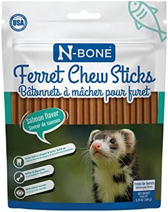 N-Bone Ferret Chew Sticks Salmon Flavor, 3.74-oz Bag, Pack Of 2, Best By 22/JUL/2027
