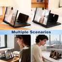 Screen Magnifier Version,3D HD Mobile Phone Magnifier Screen for Movies,Videos and Gaming,Foldable Screens Amplifier Stand,Compatible with All Smartphones(Black, 10 inch)