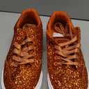 Jeekopeg Glitter Sparkly Fashion Sneakers Shoes Shiny Casual Shoes Bling Sequin Concert Low Cut Lace up Shoes (9 Women/7.5 Men)